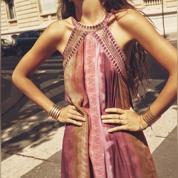 Zara Tie Dye Sequin Embellished Maxi Dress - Picture 3 of 16